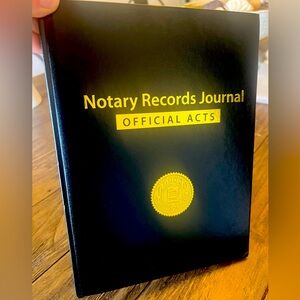 Hardcover Black and Gold Notary Records Journal